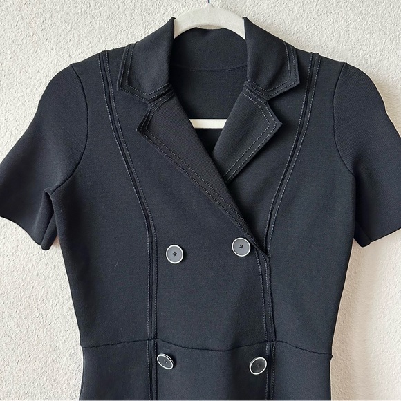 Sandro Double-Breasted Mini Dress in Black Size 36 (4 US) - Picture 6 of 10